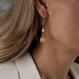 Freshwater pearl necklace earrings set KS-4014