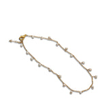 Stainless-steel necklace with baroque pearl ΚΝ- 1015
