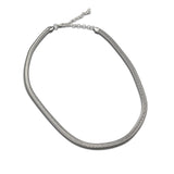 Silver stainless-steel flat snake chain necklace KN-1016  