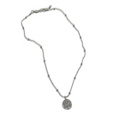 Snake and ball chain necklace in silver KN-1017