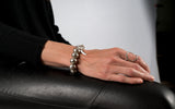 Bracelet with mother of pearls and chain KB-109​