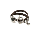 Soft leather bracelet with Swarovski stones KB-110​