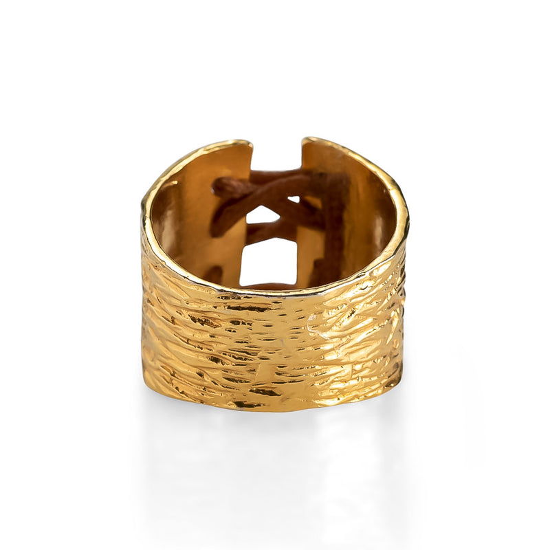 Brass gold-plated ring KR-2003​