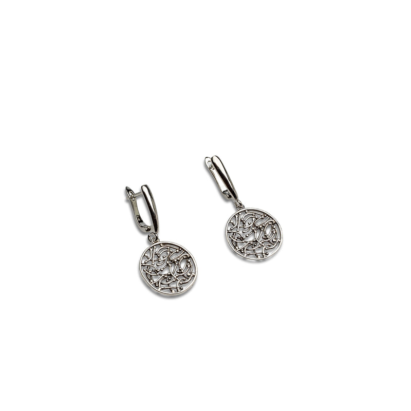 Silver-plated earrings KE-3009