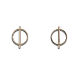 Dainty stud bar earrings in gold KE-3012