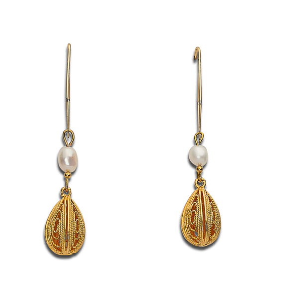 Elegant freshwater pearl earrings KE-3018