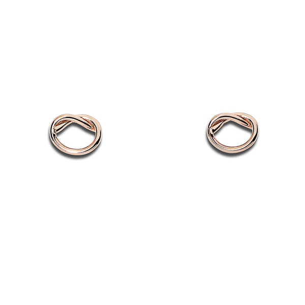 Minimal brass knot earring KE-3019